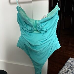 Aqua Blue Women's Bodysuit